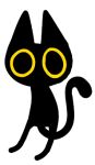 alpha_channel ambiguous_gender armless black_body domestic_cat felid feline felis gooblie_2 low_res mammal misleading_thumbnail monochrome silly simple_background solo stick_legs tail toony transparent_background yellow_and_black yellow_eyes