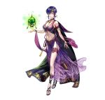  1girl breasts crystal_ball fire_emblem fire_emblem:_the_blazing_blade fire_emblem_heroes looking_at_viewer medium_breasts navel official_alternate_costume official_art sandals smile solo ursula_(fire_emblem) 