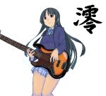  1girl akiyama_mio bad_drawr_id bad_id bare_legs bass_guitar bisyamon black_eyes black_hair blue_ribbon blue_shirt blue_skirt breasts buttons closed_mouth collared_shirt cowboy_shot fender_precision_bass guitar holding holding_guitar holding_instrument instrument k-on! long_hair long_sleeves looking_at_viewer music neck_ribbon oekaki playing_instrument pleated_skirt ribbon shirt sidelocks simple_background skirt small_breasts smile solo standing thighs white_background 