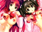  2girls blush breasts kousaka_tamaki multiple_girls school_uniform seifuku to_heart_2 