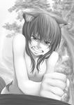  angry animal_ears bw crying highres holo horo monochrome nude spice_and_wolf tears 