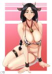  absurd_res alternate_species animal_humanoid animal_print big_breasts bikini black_hair bleach_(series) bovid bovid_humanoid bovine bovine_humanoid breasts castell cattle_humanoid cleavage clothed clothing cow_print female hair hi_res humanoid humanoidized mammal mammal_humanoid mature_female solo swimwear 