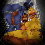 1:1 animatronic anthro bonnie_(fnaf) breasts butt chica_(fnaf) english_text female female/female five_nights_at_freddy&#039;s five_nights_at_freddy&#039;s_2 freddy_(fnaf) genitals group hi_res lewarfire machine pussy robot scottgames text trio withered_bonnie_(fnaf) withered_chica_(fnaf) withered_freddy_(fnaf)