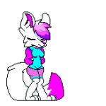  abdominal_bulge animated anthro belly belly_expansion big_breasts big_butt bloated blue_eyes blue_nipples breast_expansion breasts burger butt butt_expansion canid canine chokowhite_(dog-1) digital_media_(artwork) dipstick_tail dog-1 expansion female food fox fur hair low_res mammal markings nipples pink_hair pixel_(artwork) size_difference solo tail tail_markings vore weight_gain white_body white_fur 