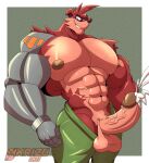 activision anthro bandicoot bodily_fluids crash_bandicoot_(series) crunch_bandicoot cum fur genital_fluids genitals hi_res male male/male mammal marsupial muscular penis red_body red_fur slash876 smile smiling_at_viewer smirk smirking_at_viewer solo