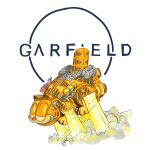  arashi_(44253033) garfield highres no_humans parody smoke spacecraft starfield thrusters vehicle_focus 
