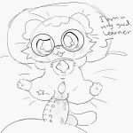 alex_(jewelpet) anal anal_penetration anthro balls bed blush bodily_fluids body_writing chest_tuft collar dialogue digital_drawing_(artwork) digital_media_(artwork) disembodied_penis domestic_cat drooped_ears drugolld duo eager english_text erection eyewear faceless_character faceless_male fangs felid feline felis first_person_view furniture genital_fluids genitals glasses graded_penis hi_res jewelpet looking_at_viewer male male/male mammal navel penetration penile penile_penetration penis penis_in_ass pillow precum sanrio scottish_fold sega_toys size_difference sketch smile spades_(suit) spread_legs spreading star suit_symbol tears teeth text tuft vein veiny_penis