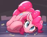 absurd_res bed blue_eyes cutie_mark earth_pony equid equine eyebrows eyelashes female feral friendship_is_magic furniture hair hasbro hi_res hooves horse long_hair looking_at_viewer lying mammal my_little_pony on_bed on_side pabbley pink_body pink_hair pink_tail pinkie_pie_(mlp) pony quadruped solo tail