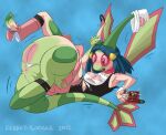 aged_up badger female female/female ferret-badger flygon generation_3_pokemon human mammal may_(pokemon) mustelid musteline nintendo pokemon pokemon_(species) solo species_transformation transformation