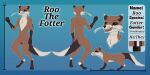  absurd_res ambiguous_gender anthro canid canine colored fox hi_res hybrid mammal model_sheet mustelid nonbinary_(lore) original_character otter roo!!!! 
