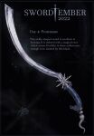  azure_meraki dated english_commentary english_text highres no_humans original ornate_weapon signature sword weapon weapon_focus 
