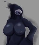  2024 belly big_breasts black_clothing breasts clothed clothing digital_media_(artwork) female grey_background hi_res huge_breasts humanoid lips monster monstrous_humanoid nipple_outline simple_background solo standing star_sonku the_lurker_(ze_blackball.d) thick_lips tongue tongue_out 