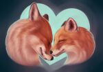  2018 black_nose blue_heart bust_portrait canid canine colored daughter_(lore) digital_media_(artwork) digital_painting_(artwork) duo eyes_closed family fangs female feral fluffy fox fur heart_symbol holidays inner_ear_fluff love mammal martith mother&#039;s_day mother_(lore) mother_and_child_(lore) mother_and_daughter_(lore) orange_body orange_fur parent_(lore) parent_and_child_(lore) parent_and_daughter_(lore) portrait red_fox signature smile smiling_at_each_other teeth true_fox tuft whisker_spots whiskers white_body white_fur white_inner_ear_fluff 
