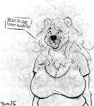  animal_genitalia anthro armpit_fetish auroraburr bear big_breasts breasts clothed clothing excited female fully_sheathed genitals half-length_portrait happy hi_res mammal musk_fetish portrait sheath shirt simusart sketch slightly_chubby smile solo submissive submissive_female t-shirt thick_thighs topwear 