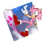  absurd_res amy_rose anthro anus bodily_fluids breasts brown_hair butt dripping_pussy eulipotyphlan genital_fluids genitals hair hedgehog hi_res humanoid mammal nipples nude open_mouth pussy rasenxoru sega small_breasts snowboard solo sonic_the_hedgehog_(series) vaginal_fluids 