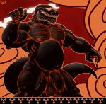  absurd_res anthro balls biceps casual_nudity cloud deltoids electricity flaccid foreskin genitals godzilla_(series) haruto_kou hercules_(1997) hi_res humanoid_genitalia humanoid_hands humanoid_penis kaiju lightning_bolt lizard male manly muscular muscular_anthro muscular_male navel nipples nude pecs penis reptile scalie simple_background solo spikes spikes_(anatomy) toho unretracted_foreskin zeus_(disney) zeuszilla 