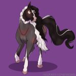  1:1 equid equine female feral hi_res horse lauren_(sammehchub) mammal maxwellgunner_(artist) sammehchub solo 