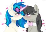  &lt;3 &lt;3_eyes 2021 absurd_res black_hair blue_hair blush cottonaime digital_media_(artwork) duo earth_pony equid equine eyelashes eyewear female female/female feral friendship_is_magic glowing glowing_horn grey_body hair hasbro heart-shaped_pupils hi_res horn horse magic mammal my_little_pony octavia_(mlp) pink_eyes pony signature simple_background smile sunglasses unicorn unicorn_horn vinyl_scratch_(mlp) white_background white_body 