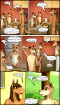  absurd_res anthro canid canine canis casual_nudity comic confusedraven dialogue domestic_dog equid equine father female group hi_res horse male mammal mother parent son 