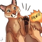  2023 ambiguous_gender cougar digital_media_(artwork) duo english_text felid feline feral flashw mammal pawpads solo solo_focus text 
