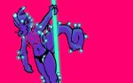  animated anthro bulge clothing dancing elliot_(pipfan) fish fishnet glowing long_tail male marine pole pole_dancing seahorse short_playtime solo staggermidnight syngnathid syngnathiform tail thong underwear 
