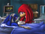  2012 anthro bandage bandaged_arm bandaged_head bed blood blue_body blue_fur blue_hair bodily_fluids called1-for-jesus crying duo echidna eulipotyphlan eyes_closed fur furniture hair hedgehog hi_res hospital hospital_bed hospital_room knuckles_the_echidna life_support mammal monotreme on_bed open_mouth orange_body red_hair sega signature sonic_the_hedgehog sonic_the_hedgehog_(series) tears white_body white_fur wounded 