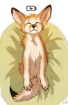  2023 ambiguous_gender canid canine digital_media_(artwork) fennec feral flashw fox fur mammal paws smile solo tan_body tan_fur 