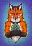  2023 5_fingers anthro blue_eyes canid canine claws digital_media_(artwork) fingers fox fur katie_hofgard looking_at_viewer male mammal orange_body orange_fur solo white_body white_fur 