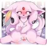  ame_kitsune blush bodily_fluids cum cum_in_pussy cum_inside duo eeveelution espeon female female_penetrated feral first_person_view generation_2_pokemon genital_fluids hi_res looking_at_viewer male male/female male_penetrating male_penetrating_female male_pov nintendo penetration penile penile_penetration penis_in_pussy pink_body pokemon pokemon_(species) purple_eyes sex vaginal vaginal_penetration 