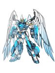  blue_eyes character_request extreme_gundam extreme_gundam_type_leo_xenon_phase feathers glowing gundam gundam_build_divers gundam_build_divers_re:rise gundam_extreme_vs. gundam_extreme_vs._2 gundam_extreme_vs._maxi_boost gundam_wing gundam_wing_endless_waltz highres hololive mecha mechanical_wings mobile_suit no_humans pinguinkotak robot solo v-fin weapon wing_gundam_zero_custom wings 