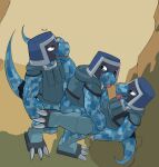  2023 anal animal_humanoid anthro armor army bandai_namco blue_body blue_scales blue_skin bodily_fluids bulletproof_vest camo camo_print claws clothing colored combat_gear combat_helmet combat_uniform commandramon desert digimon digimon_(species) digital_drawing_(artwork) digital_media_(artwork) digital_painting_(artwork) dinosaur drooling from_behind_position from_front_position group group_sex headgear helmet hi_res humanoid looking_at_another looking_at_partner looking_back looking_pleasured looking_up lying male male/male military military_clothing military_uniform missionary_position on_back reptile reptile_humanoid saliva saliva_on_tongue saliva_string scales scalie scalie_humanoid sex shaded simple_background simple_shading smile snout tail teeth threesome tongue tongue_out trio uniform vixxier yellow_eyes 