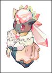  closed_mouth clothed_pokemon commentary_request diancie elizabeth_(tomas21) full_body highres looking_at_viewer no_humans orange_pupils pink_eyes pokemon pokemon_(creature) sketch smile solo 