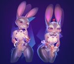  absurd_res anthro bodily_fluids breasts cum cum_on_face cum_on_penis disney duo ears_up female genital_fluids genitals girok hi_res judy_hopps lagomorph leporid looking_down looking_pleasured male male/female mammal masturbation penis rabbit string tail wiggle zootopia 