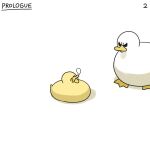  bird diva_(hyxpk) duck english_commentary english_text frown highres no_humans nose_bubble numbered original simple_background sleeping smile white_background 