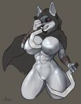  2022 absurd_res acupa anthro big_breasts breasts canid canine canis clothed clothing crossgender death_(puss_in_boots) dreamworks female genitals grey_body hi_res looking_at_viewer mammal puss_in_boots_(film) puss_in_boots_the_last_wish red_eyes sketch solo wolf 