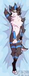  absurd_res anthro balls canid canine canis dakimakura_design genitals hi_res male male/male mammal paws penis secretdwagon solo wolf 