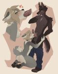  &lt;3 anthro blonde_hair blush bottomwear bottomwear_down breasts brown_body brown_fur butt canid canine canis clothed clothing domestic_dog duo eyelashes eyelids feet fellatio female female_penetrated foreskin fur genitals grey_body grey_fur hair hi_res kneeling licking looking_down_at_partner male male/female male_penetrating male_penetrating_female mammal mostly_nude nipples nude oral pants pants_down partially_clothed pawpads penetration penile penis penis_in_mouth penis_lick sex smile standing tongue tongue_out v7eemx 