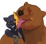  annoyed annoyed_expression anthro bagheera_(jungle_book) baloo bear black_body black_eyes black_fur black_nose black_pupils bodily_fluids brown_body brown_fur brown_nose cheek_lick claws clenched_teeth dripping drooling drooling_on_partner drooling_onto_other drooling_tongue duo embrace eyes_closed face_lick fangs felid feral fingernails food fur happy holding_another holding_partner holding_person honey_(food) hug interspecies licking male male/male mammal nails nude pantherine pupils pydiyudie_(artist) saliva saliva_drip saliva_on_face saliva_on_tongue saliva_string sharp_claws sharp_fangs sharp_fingernails sharp_nails sharp_teeth simple_background size_difference sloth_bear smile teeth the_jungle_book tongue tongue_out tsundere ursine whiskers white_background yellow_sclera 