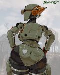  artist_name ass ass_focus assaultron back cloud cloudy_sky decal fallout_(series) fallout_4 grey_sky heart imadeej no_humans outdoors post-apocalypse robot sky tree 