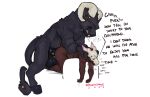  absurd_res anal anal_penetration anthro anthro_on_anthro black_body black_fur black_sclera blue_eyes bodily_fluids bone bovid brown_body brown_fur caprine claws curved_horn demon dialogue duo ear_piercing facial_piercing father father_and_child flared_penis fumus_(carbon-draws) fur genital_fluids genital_piercing genitals hi_res horn incest_(lore) larger_anthro male male/male mammal multi_arm multi_limb multum nose_piercing parent parent_and_child penetration penis penis_piercing piercing redishdragie ridged_horn scales sex sheep sitting size_difference tuft yellow_eyes 