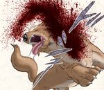 blood claws fangs ginga_nagareboshi_gin guro koga_(ginga_nagareboshi_gin) mohawk paws saliva scar shikoku_inu 