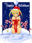  ;p artist_request blonde_hair blue_eyes blush christmas genderswap kerry_shyver naruko naruto one_eye_closed ribbon smile tongue tongue_out uzumaki_naruto wink 