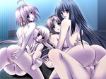  4girls breasts censored game_cg group_sex looking_at_viewer looking_back multiple_girls nipples pussy pussy_juice tribadism yuri 