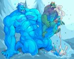  barazoku big_penis blue_body bodily_fluids cock_vore genitals goo_(disambiguation) goo_orc hi_res himbo huge_penis hyper hyper_genitalia hyper_penis male mothercrow muscular penile penis rickleone slime vore zur&#039;gon 