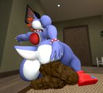  3d_(artwork) anthro big_butt boshi butt carpet clothing digital_media_(artwork) dinosaur dragon eyewear feces footwear hand_on_butt hi_res looking_back lying_on_the_floor male mario_bros nintendo pooping pooping_on_floor reptile scalie scat slightly_chubby solo solo_focus source_filmmaker sunglasses super_mario_rpg_legend_of_the_seven_stars tecbuttlovefa thick_thigs yoshi 