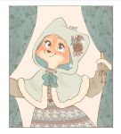  anthro border bow_ribbon canid canine clothing curtains disney dress female flower fox hood maid_marian mammal memegmu plant robin_hood_(disney) solo white_border 