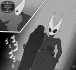 2koma animal_humanoid anthro arachnid arachnid_humanoid arthropod arthropod_abdomen arthropod_humanoid big_breasts big_penis black_body black_skin breasts collarbone comic curvy_figure dialogue duo erect_nipples erection female genital_growth genitals growth half-erect hi_res hollow_knight hornet_(hollow_knight) hourglass_figure huge_breasts huge_penis humanoid humiliation hyper hyper_genitalia hyper_penis male male/female meme menacing_(meme) navel nipples nude penis penis_awe penis_growth penis_humiliation piekiller protagonist_(hollow_knight) simple_background small_penis small_penis_humiliation spider spider_humanoid team_cherry thick_thighs vein veiny_penis vessel_(species) wide_hips 