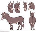  asinus blush donkey equid equine etheross expression_sheet expressions female feral hi_res hooves mammal mane model_sheet nipples rear_view side_view solo tail tail_tuft teats tuft udders 