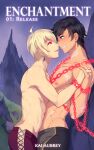  2boys 2males abs alpha_male athletic_male bara bdsm bishounen bl black_hair blonde_hair bondage bound caio cocky dominant_bottom dominant_male dominant_uke domination fantasy fit_male forced gay_domination heath highres jock justsyl kai_aubrey male_focus multiple_boys muscular muscular_male novel_illustration official_art purple_eyes red_eyes seme smirk story_at_source topless_male yaoi yaoi_story 