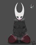  anthro arachnid arthropod big_breasts bodily_fluids breasts duo female hi_res hollow_knight hornet_(hollow_knight) insect lactating male pregnant pregnant_female simple_background six343 sketch spider steam team_cherry 